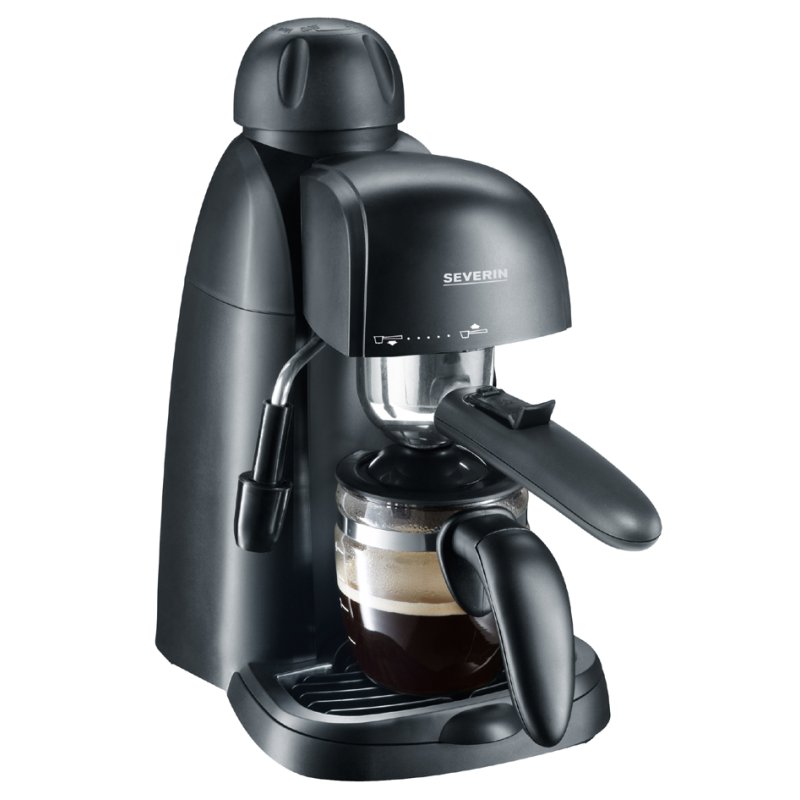 SEVERIN espresso machine KA 5978, black, 800 watt, 4 cups